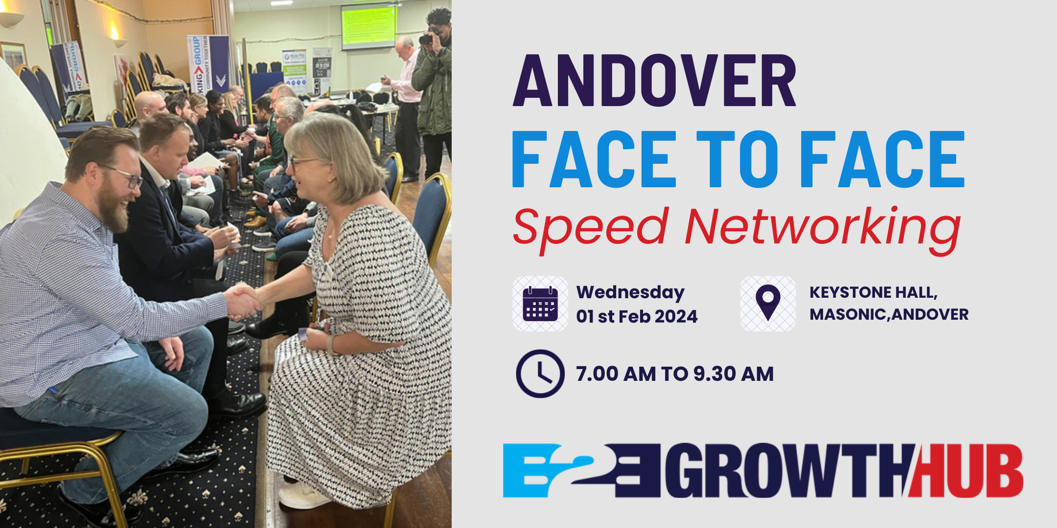 Andover Face 2 Face Morning Speed Networking - 01st Feb 2024 Andover Face 2 Face Morning Speed Networking - 01st Feb 2024